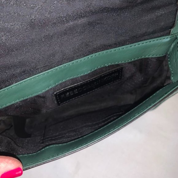 Rebecca Minkoff Hunter Green Quilted Leather Chevron Crossbody Bag - Picture 4 of 4